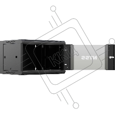 Шкаф коммутационный NTSS NTSS-W6U6045GS-BL настенный 6U 570x450мм пер.дв.стекл 60кг черный 350мм 18кг 220град. 370мм IP20 сталь