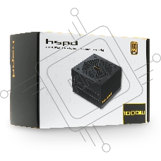 Блок питания HSPD, 1000W 80 PLUS Gold (ATX, 2.52, Full modular, 1x24(20+4)pin mesh 550mm, 1xCPU*2 8(4+4)pin 650+150mm, 2xPCIe*2 8(6+2)pin 500+150mm, 2xSATA*3 450+150+150mm, 1xMOLEX4pin*3 450+150+150mm, Active, 120x120mm, 150x140x86mm, APFC, OVP, UVP, SCP,