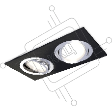 Комплект встраиваемого поворотного светильника Ambrella light XC7636082 SBK/PSL черный песок/серебро полированное MR16 GU5.3 (C7636, N7003)
