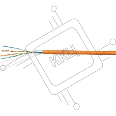Кабель витая пара экранированная FTP (F/UTP), категория 5e, 4 пары 0,51мм (24 AWG), одножильный, экран - фольга, LSZH (305 м)