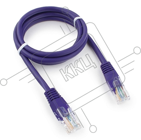Патч-корд UTP Cablexpert кат.5e, 1м, литой, многожильный (фиолетовый)