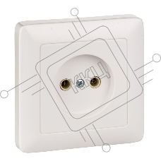 Розетка WESSEN RS10-132-B  ХИТ белый 1-я б/з 10А скрытый монтаж