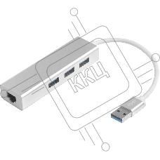 Хаб Greenconnect USB 3.0 Хаб на 3 порта + 10/100Mbps Ethernet Network (GCR-AP05) metall