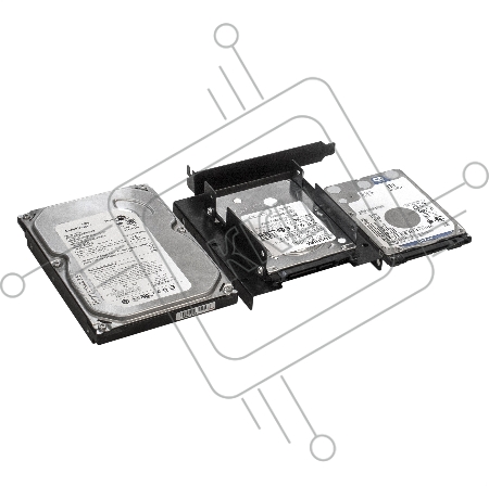 Салазки (переходник) ExeGate EX292548RUS HD-22O13TBM металлические для установки 2xHDD/SSD 2.5