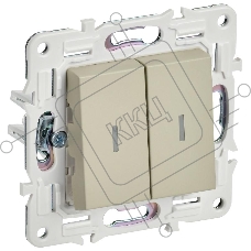 Выключатель проходной 2-кл. IEK SKANDY 10А SK-V10B с индикацией бежевый SK-V22-1-10-K10