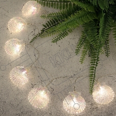 Каскад Lamper Хранитель жемчужины LED 4 м с выносной солнечной панелью 2 м и аккумулятором, холодное белое свечение