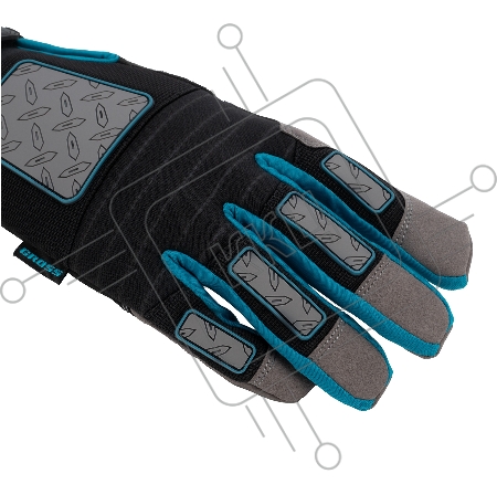 Перчатки универсальные, усиленные, с защитными накладками, DELUXE, размер L (9)// Gross