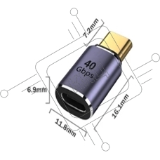 Переходник USB 4 Type C мама-папа прямой