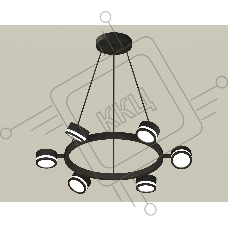 Светильник Ambrella light XB9193200/6 SBK/FR черный песок/белый матовый GX53 (C9193, N8415)