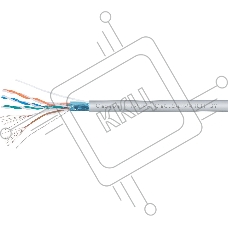 Кабель информационный Cabeus FTP-4P-CAT.5E-PATCH-GY кат.5E F/UTP 4 пары 0.55AWG PVC внутренний 305м серый