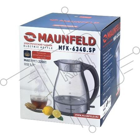 Чайник MAUNFELD MFK-634G.SP стекло прозрачное