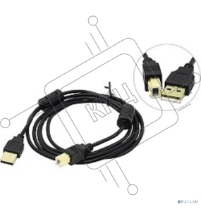 Кабель USB 2.0 A-->B 1.8м Exegate 2 фильтра, позолоченные контакты