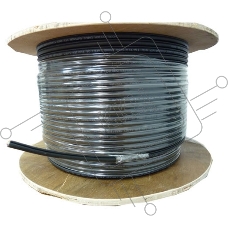 Кабель сетевой UTP 4 пары cat5E solid 0.50мм CCA 305м черный outdoor