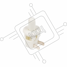 Выключатель-кнопка 250V 2.5А (2с) ON-(OFF)  Б/Фикс  белый (мебельная)  REXANT