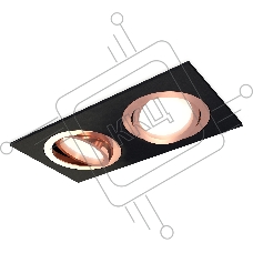 Комплект встраиваемого поворотного светильника Ambrella light XC7636084 SBK/PPG черный песок/золото розовое полированное MR16 GU5.3 (C7636, N7005)