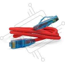 Патч-корд Hyperline PC-LPM-UTP-RJ45-RJ45-C6-2M-LSZH-RD U/UTP, Cat.6, LSZH, 2 м, красный