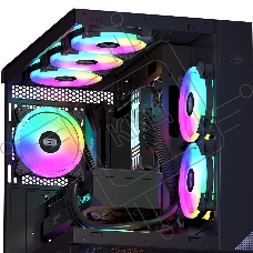 Вентилятор для корпуса PCCooler F3 T120 ARGB черный, 120 мм, 1800 об/мин, 21.6 дБ, 4 pin