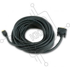 Кабель HDMI-DVI Cablexpert CC-HDMI-DVI-7.5MC, 19M/19M, single link, медь, позол.разъемы, экран, 7.5м, черный, пакет