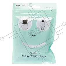 Кабель USB 2.0 hoco X13, AM/microBM, белый, 1м