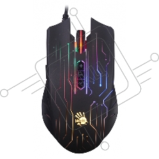 Мышь проводная A4Tech Bloody Q82 черный, 3200 dpi, USB, кнопки - 8