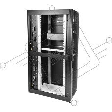 Шкаф серверный напольный ЦМО ШТК-С Проф, 48U, 2215х800х1130 мм (ВхШхГ), дверь: перфорация, боковая панель: сплошная, 2 части, сварной, цвет: чёрный