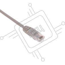 Патч-корд U/UTP, CAT 5e, RJ45-RJ45, 26AWG, ZH нг(А)-HF, серый, 0,3м  Rexant