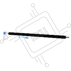 Вал переноса заряда (коротрон) HP LJ 5200/M5025/M5035 (RM1-2485/Q7829-67928) OEM
