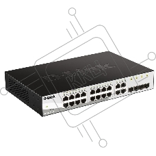 Коммутатор D-Link Gigabit Smart Switch with 16 10/100/1000Base-T ports and 4 Gigabit MiniGBIC (SFP) ports
