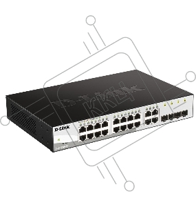 Коммутатор D-Link Gigabit Smart Switch with 16 10/100/1000Base-T ports and 4 Gigabit MiniGBIC (SFP) ports