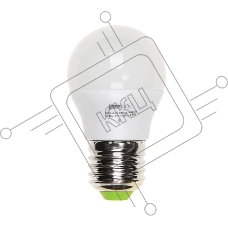 Лампа светодиодная PLED-ECO-G45 5Вт шар 3000К тепл. бел. E27 400лм 220-240В JazzWay 1036957A