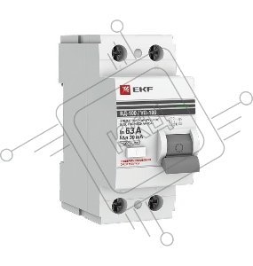 Выключатель дифференциального тока (УЗО) 2п 63А 30мА тип AC ВД-100 PROxima (электромех.) EKF elcb-2-63-30-em-pro