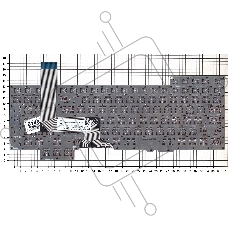Клавиатура для ноутбука Asus G751 черная с подсветкой