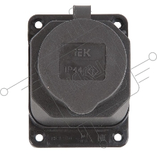 Розетка кабельная наружной установки IР44 16А 2Р+E каучук ОМЕГА IEK PKR11-016-2-K02