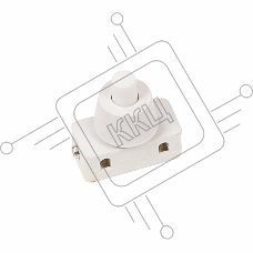 Выключатель-кнопка 250V 2А (2с) ON-OFF  белый (для настольной лампы)  REXANT