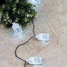 Каскад Lamper Керосиновая Лампа LED 5 м с выносной солнечной панелью 2 м и аккумулятором, IP65, 2 режима работы: мигание и постоянное теплое белое све