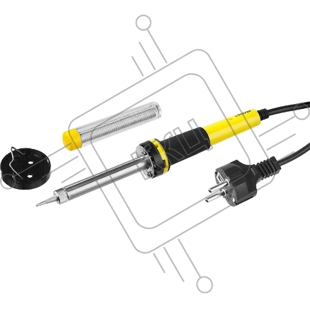 Паяльник STAYER 55300-30  profi с двухкомп. рукояткой и долговечным жалом припой и подставка 30Вт