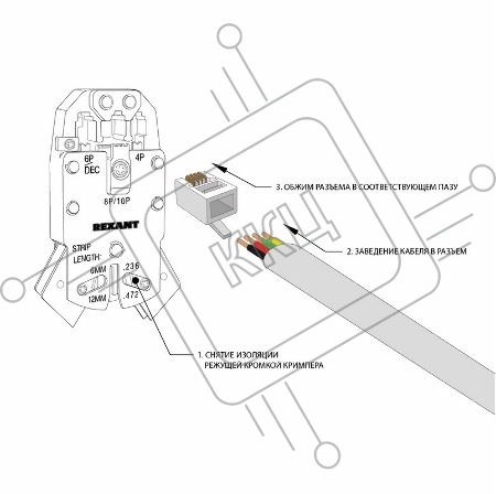 PROconnect Телефонный разъем RJ-9(4P4C)