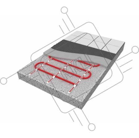 Теплый пол (нагревательный мат) REXANT Extra, площадь 3,0 м2 (0,5 х 6,0 метров), 480Вт, (двух жильный)