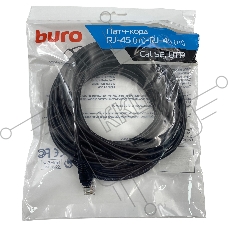 Патч-корд Buro UTP 4 пары cat5E CCA molded 10м черный RJ-45 (m)-RJ-45 (m)
