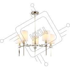 Люстра Ambrella light LH72371/5 DBS/WH темная латунь/белый E14/5 max 40W D680*720
