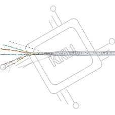 Кабель Cabeus SFTP-4P-CAT.5E-PATCH-GY кат.5E SF/UTP 4 пары 0.6AWG PVC внутренний 305м серый