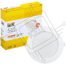 Светильник светодиодный Iek LDVO0-1613-12-3000-K01 ДВО 1613 белый круг 12Вт 3000К IP20 {пластик. корпус, диам 145 мм}