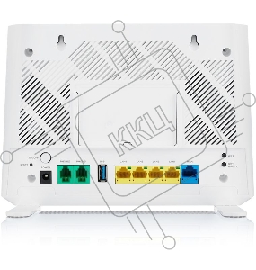 Гигабитный Wi-Fi маршрутизатор Zyxel EX3301-T0, AX1800, Wi-Fi 6, MU-MIMO, EasyMesh, 802.11a/b/g/n/ac/ax (600+1200 Мбит/с), 1xWAN GE, 4xLAN GE, 2xFXS, 1xUSB2.0 (нет поддержки PPTP/L2TP)