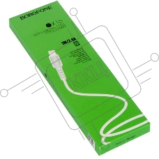 Кабель USB BOROFONE BX16 для Lightning, 2.4A, длина 1м, белый