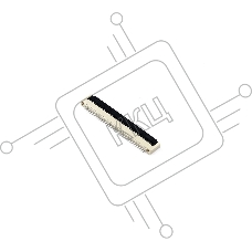 Разъем FPC Flip-Lock 1012-32 32 pin высота 1,2мм шаг 1мм