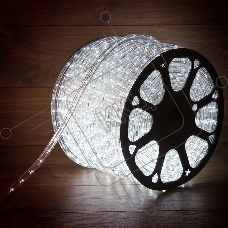 Дюралайт LED, эффект мерцания (2W) - белый, 36 LED/м, бухта 100м