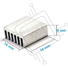 Аллюминиевый радиатор 14x14x6 мм