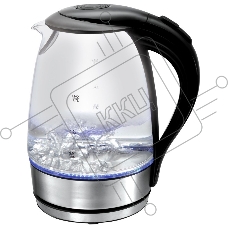 Чайник электрический Kelli KL-1462 стекло(Объем 1.7л. 1850-2200Вт. Термостойкое боросиликатное стекло, внутр. подсветка. Автомат. отключение Шкала уровня воды. Защита чайника от включения без воды. Поворот корпуса на 360°. Закрытый нагреват. элемент.)