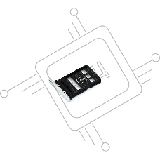 Лоток для SIM-карты Huawei P40 серебристый