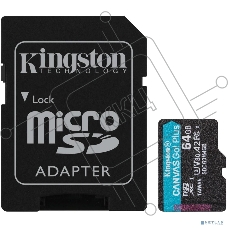 Флеш карта Kingston Canvas Select Plus microSDXC 64Gb C10 SDCS3/64Gb